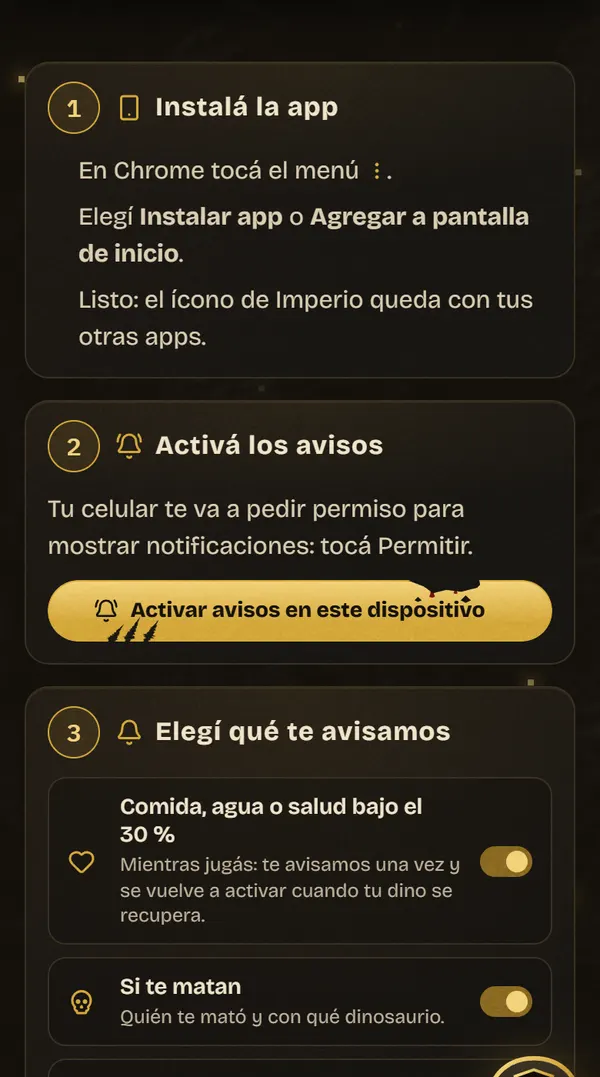 Captura de App y avisos